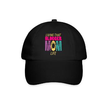 Living That Blogger Mom Life Mama Blogger - Baseballkappe - Schwarz/Schwarz - Vorne