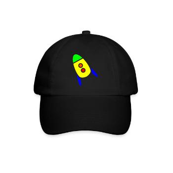 Raketenkind ok - Baseballkappe - Schwarz/Schwarz - Vorne