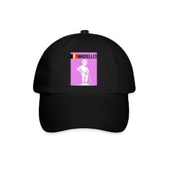 Bruxelles - Baseballkappe - Schwarz/Schwarz - Vorne