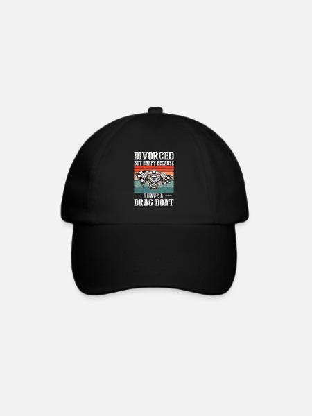 Drag Boot Design für Rennbootfahrer - Baseballkappe - Schwarz/Schwarz