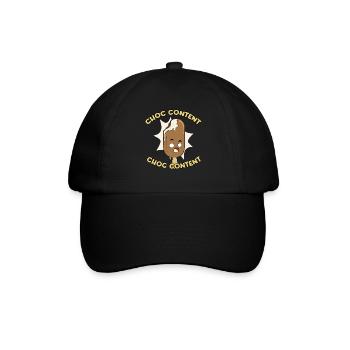 Schoko Eis Choc Content Schokoladeneis - Baseballkappe - Schwarz/Schwarz - Vorne