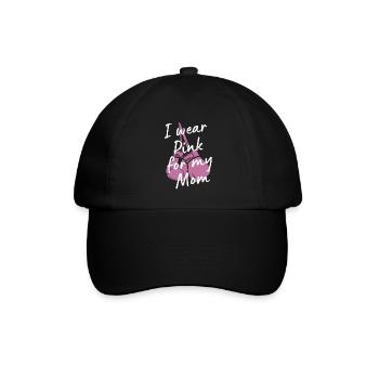 Brustkrebs Geschenk Breast Cancer Krebs Rosa - Baseballkappe - Schwarz/Schwarz - Vorne