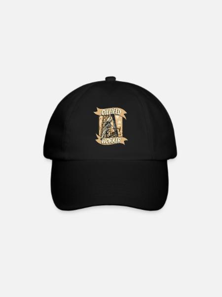 Ölfeld Bohrinsel - Baseballkappe - Schwarz/Schwarz