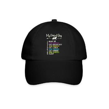 Mein perfekter Tag - Reitpferde - Baseballkappe - Schwarz/Schwarz - Vorne