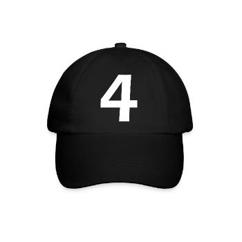 4 - Baseballkappe - Schwarz/Schwarz - Vorne