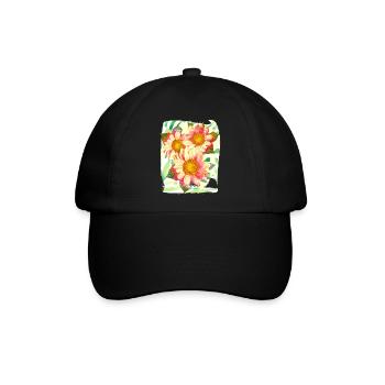 Blumen Blume - Baseballkappe - Schwarz/Schwarz - Vorne