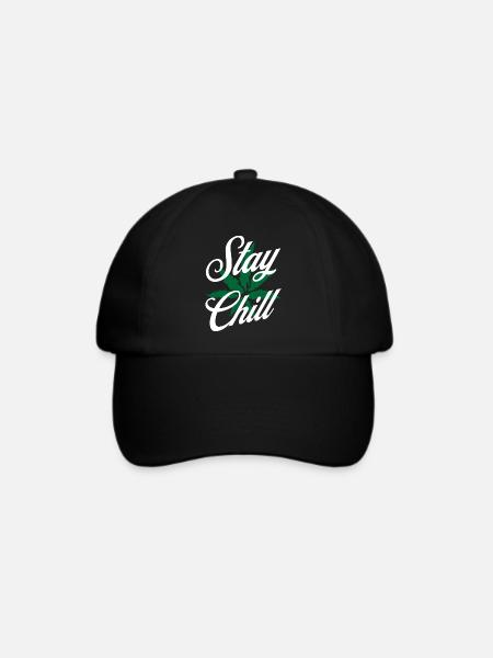 Stay Chill Marihuana - Baseballkappe - Schwarz/Schwarz