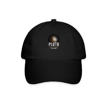 Sonnensystem Pluto Vergiss Niemals 30-06 - Baseballkappe - Schwarz/Schwarz - Vorne