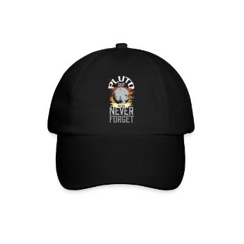 Sonnensystem Pluto RIP Niemals Vergessen - Baseballkappe - Schwarz/Schwarz - Vorne