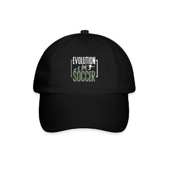 Fußball Evolution Des Fußballs Fußball Evo - Baseballkappe - Schwarz/Schwarz - Vorne