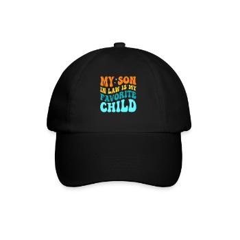 Mein Schwiegersohn ist mein Lieblingskind - Baseballkappe - Schwarz/Schwarz - Vorne