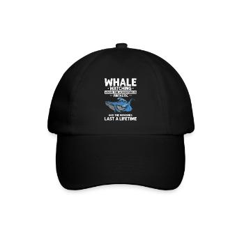 Blauwal für Beluga-Wal und Meeressäuger - Baseballkappe - Schwarz/Schwarz - Vorne