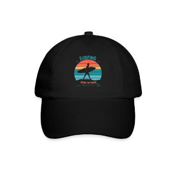 Surfing- Sport of Kings - Baseballkappe - Schwarz/Schwarz - Vorne