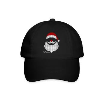 Weihnachtsmann (Frohe-Weihnachten-Strick-Edition) - Baseballkappe - Schwarz/Schwarz - Vorne