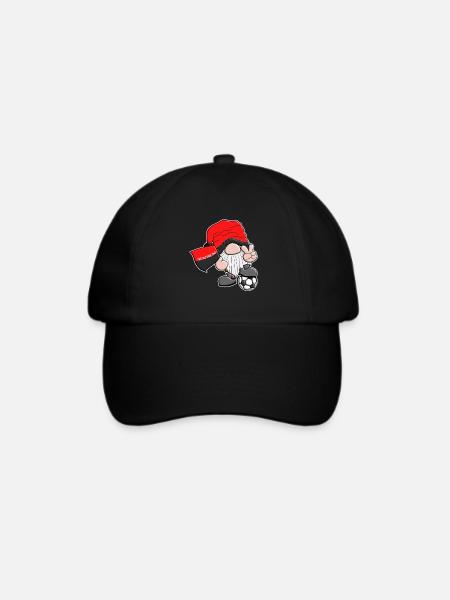 Nürnberger Fußball Gnom - Baseballkappe - Schwarz/Schwarz