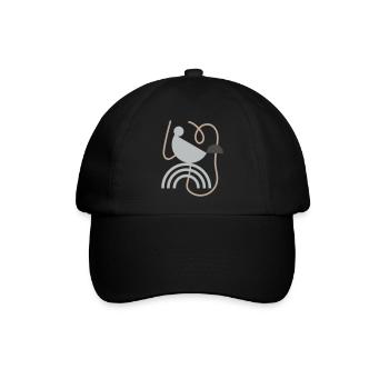 Abstraktes Design - Baseballkappe - Schwarz/Schwarz - Vorne