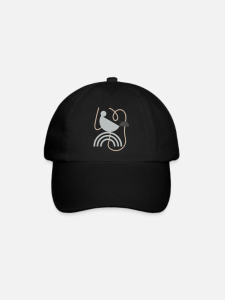 Abstraktes Design - Baseballkappe - Schwarz/Schwarz