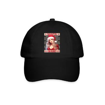 Sexy Weihnachtsfrau Weihnachten Ugly Christmas - Baseballkappe - Schwarz/Schwarz - Vorne