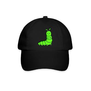 raupe - Baseballkappe - Schwarz/Schwarz - Vorne
