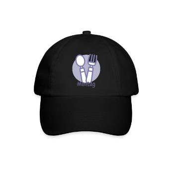 montag - Baseballkappe - Schwarz/Schwarz - Vorne