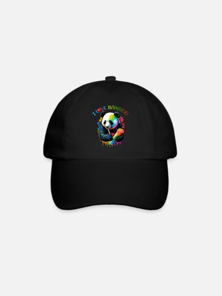 Ich Liebe Bambus - Baseballkappe - Schwarz/Schwarz
