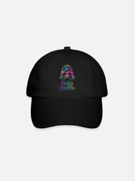 Retro Gorilla - Baseballkappe - Schwarz/Schwarz