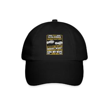 Ultramarathon - Baseballkappe - Schwarz/Schwarz - Vorne