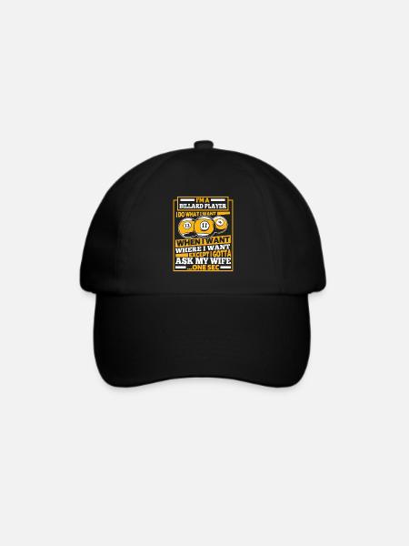 Billard - Baseballkappe - Schwarz/Schwarz