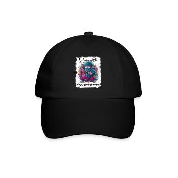 Stille ist die größte Waffe des Ninjas - Baseballkappe - Schwarz/Schwarz - Vorne