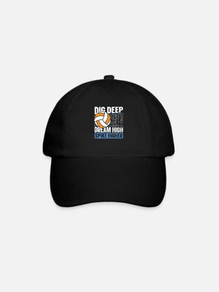 Volleyball Volleyballer - Baseballkappe - Schwarz/Schwarz