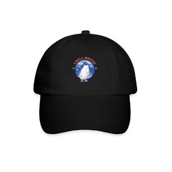 Penguin Lover Playful Happy Cheerful Arctic Flip - Baseballkappe - Schwarz/Schwarz - Vorne