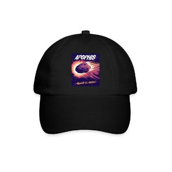 Apophis 13.04.2029 / Interstellares Objekt 99942 - Baseballkappe - Schwarz/Schwarz - Vorne
