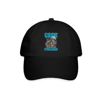 Koch Kochen Skelett - Baseballkappe - Schwarz/Schwarz - Vorne