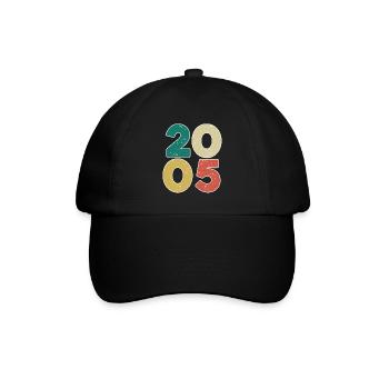 2005 - Jahrgang 2005 - Baujahr 2005 - Baseballkappe - Schwarz/Schwarz - Vorne