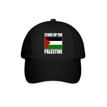 stand up for palestine - Baseballkappe - Schwarz/Schwarz - Vorne