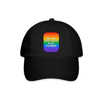 Sie ist die andere Hälfte meines Regenbogens - Baseballkappe - Schwarz/Schwarz - Vorne