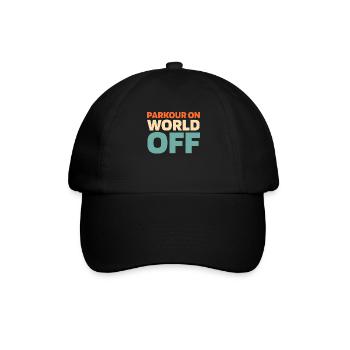 Parkour Parkour On World Off - Baseballkappe - Schwarz/Schwarz - Vorne