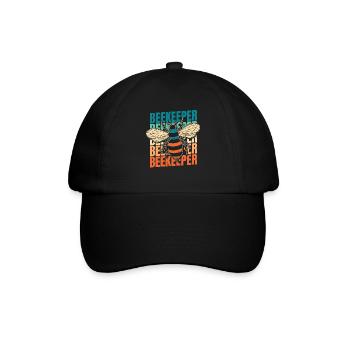 Imker Bienenzüchter - Baseballkappe - Schwarz/Schwarz - Vorne