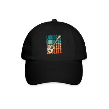 Ukulele - Baseballkappe - Schwarz/Schwarz - Vorne
