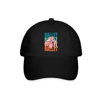 Ballet Balerina - Baseballkappe - Schwarz/Schwarz - Vorne