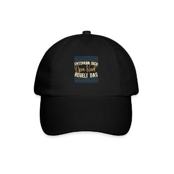 Entspann dich Opa Kurt regelt das - Baseballkappe - Schwarz/Schwarz - Vorne
