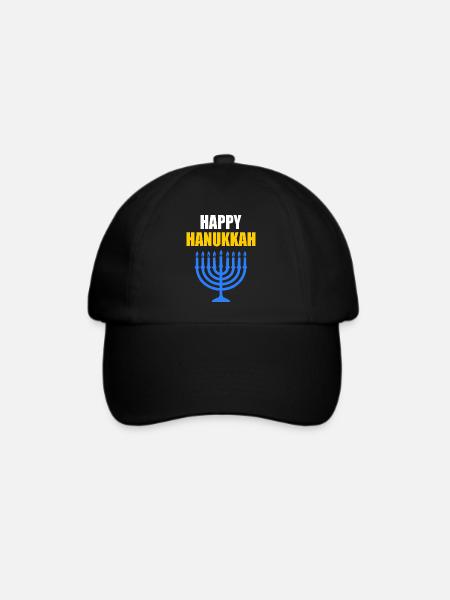 HAPPY HANUKKAH - Baseballkappe - Schwarz/Schwarz