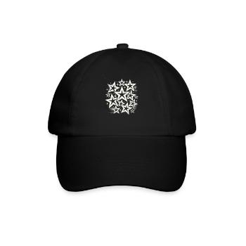 Sterne Gestirn Sternchen Geschenk Sternenhimmel - Baseballkappe - Schwarz/Schwarz - Vorne