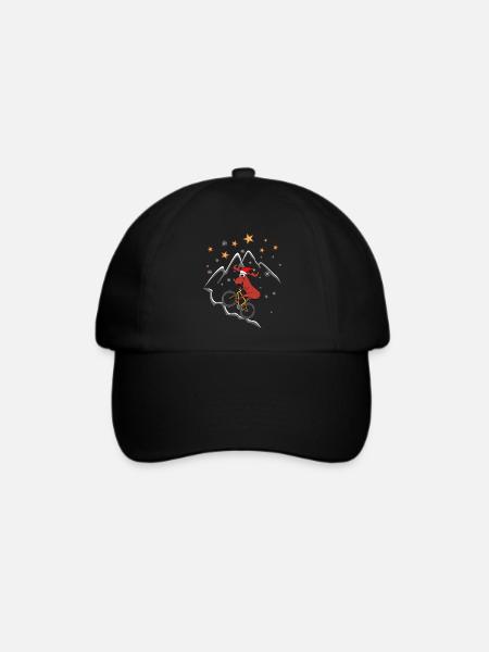 Elch MTB Xmas - Baseballkappe - Schwarz/Schwarz