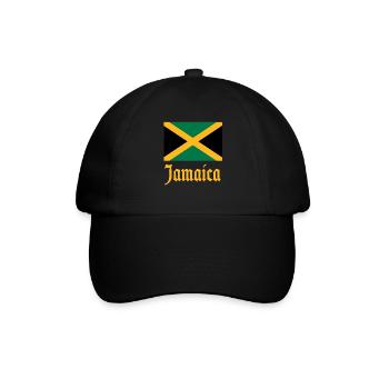Jamaica Jamaika Rasta Raggea Rastafari Flagge - Baseballkappe - Schwarz/Schwarz - Vorne