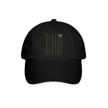 Jamaica Jamaika Rasta Raggea Rastafari Flagge - Baseballkappe - Schwarz/Schwarz - Vorne