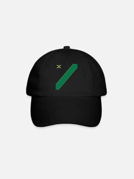 Jamaica Jamaika Rasta Raggea Rastafari Flagge - Baseballkappe - Schwarz/Schwarz