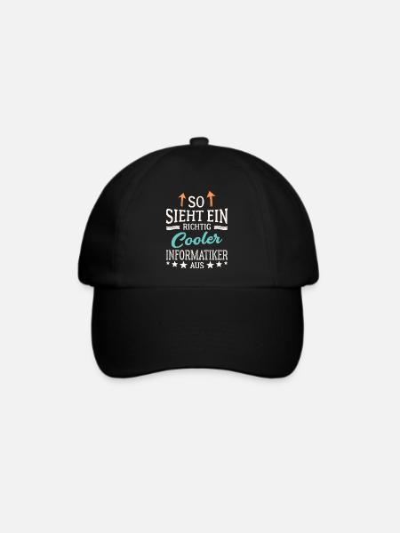So sieht ein richtig cooler Informatiker aus - Baseballkappe - Schwarz/Schwarz