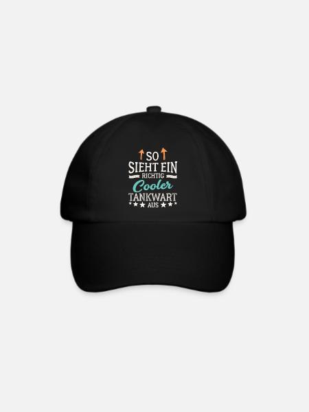 So sieht ein richtig cooler Tankwart aus - Baseballkappe - Schwarz/Schwarz