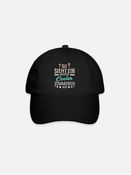 So sieht ein richtig cooler Zimmerer aus - Baseballkappe - Schwarz/Schwarz
